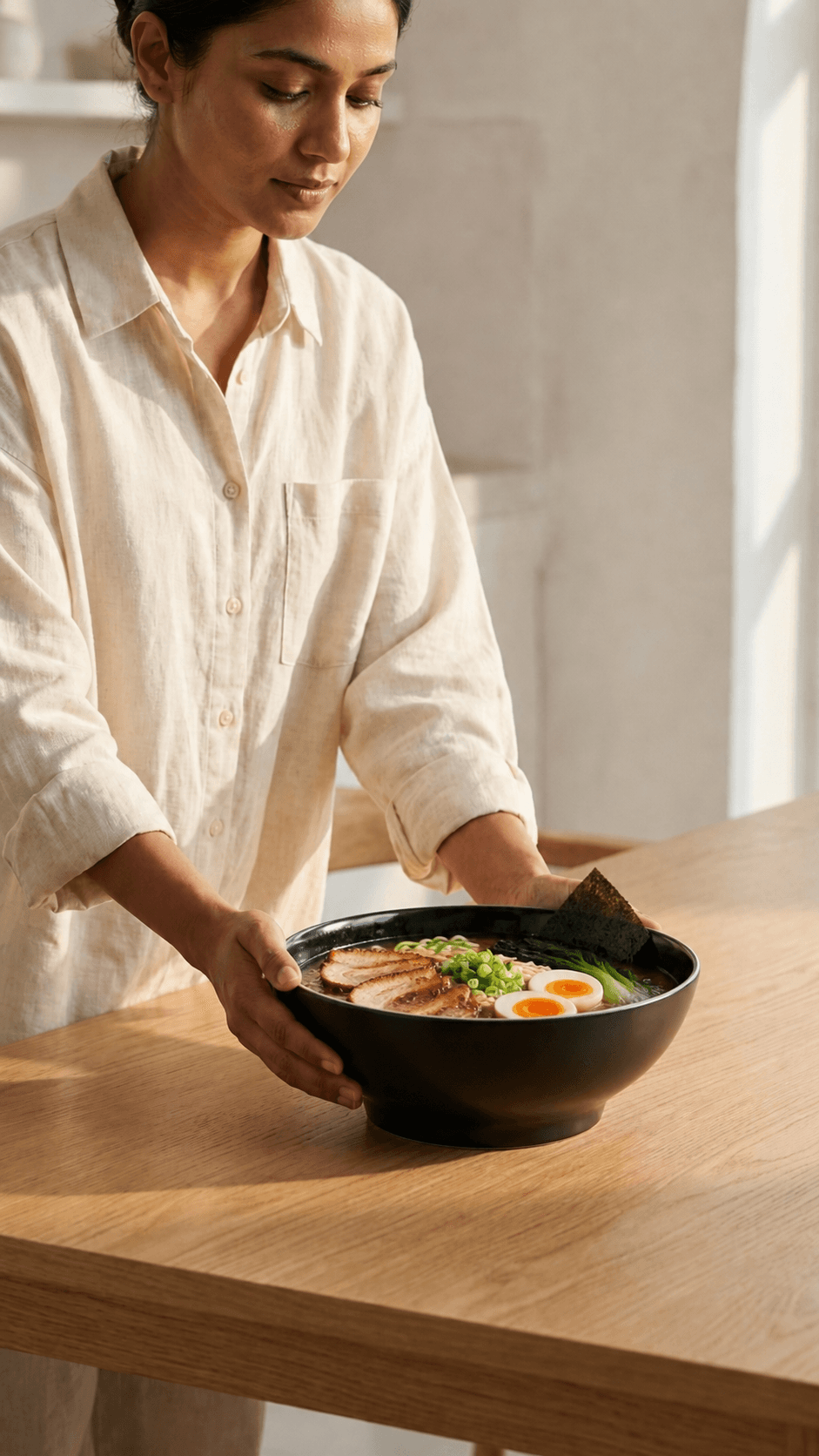 Black Ramen Bowl (600 ml, Set of 2)